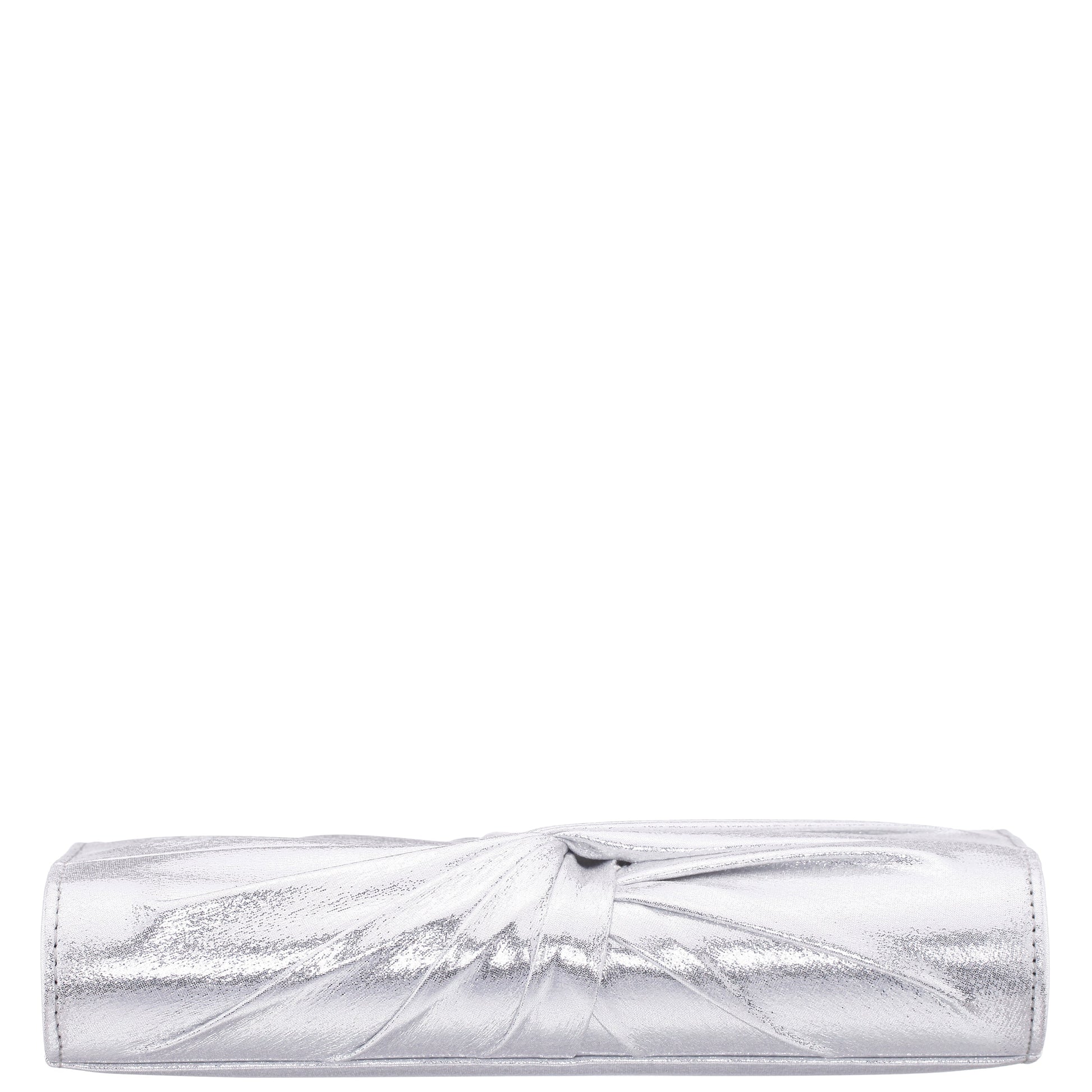 Nina Shoes Spirit Silver Disco Suedette Foldover Clutch