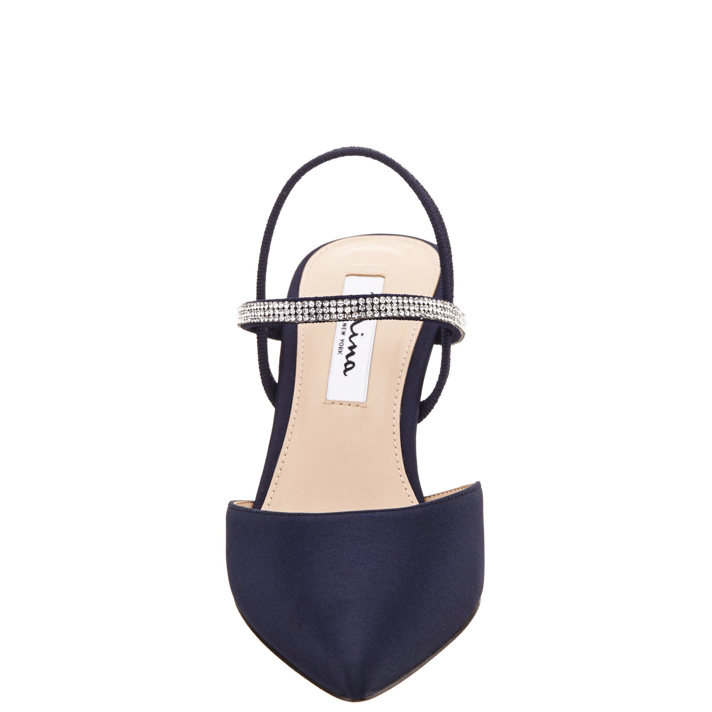 Nina Shoes Billie Blue Satin Mid-Heel Pumps