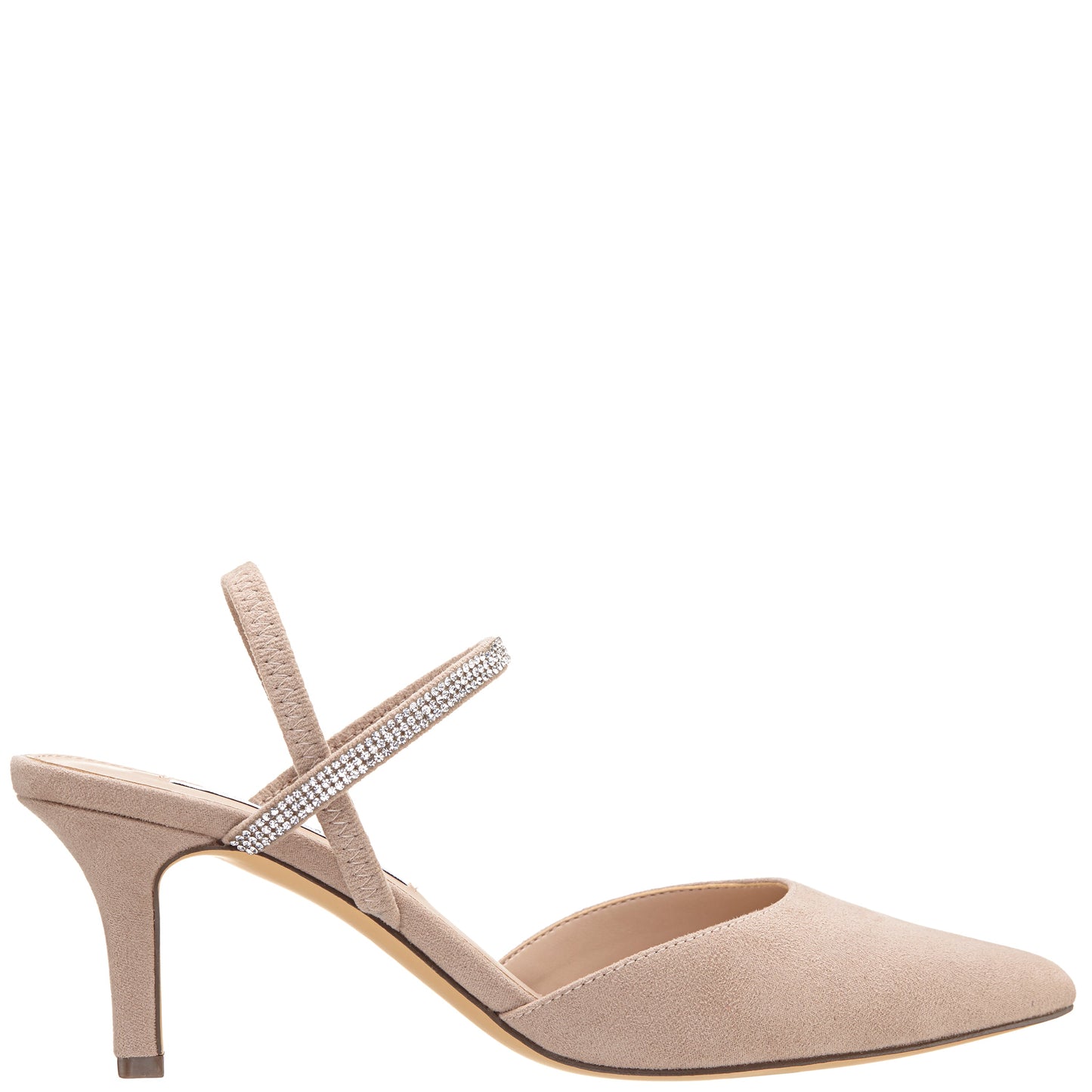 Nina Shoes Billie Tan Glam Suede Mid-heel Pumps
