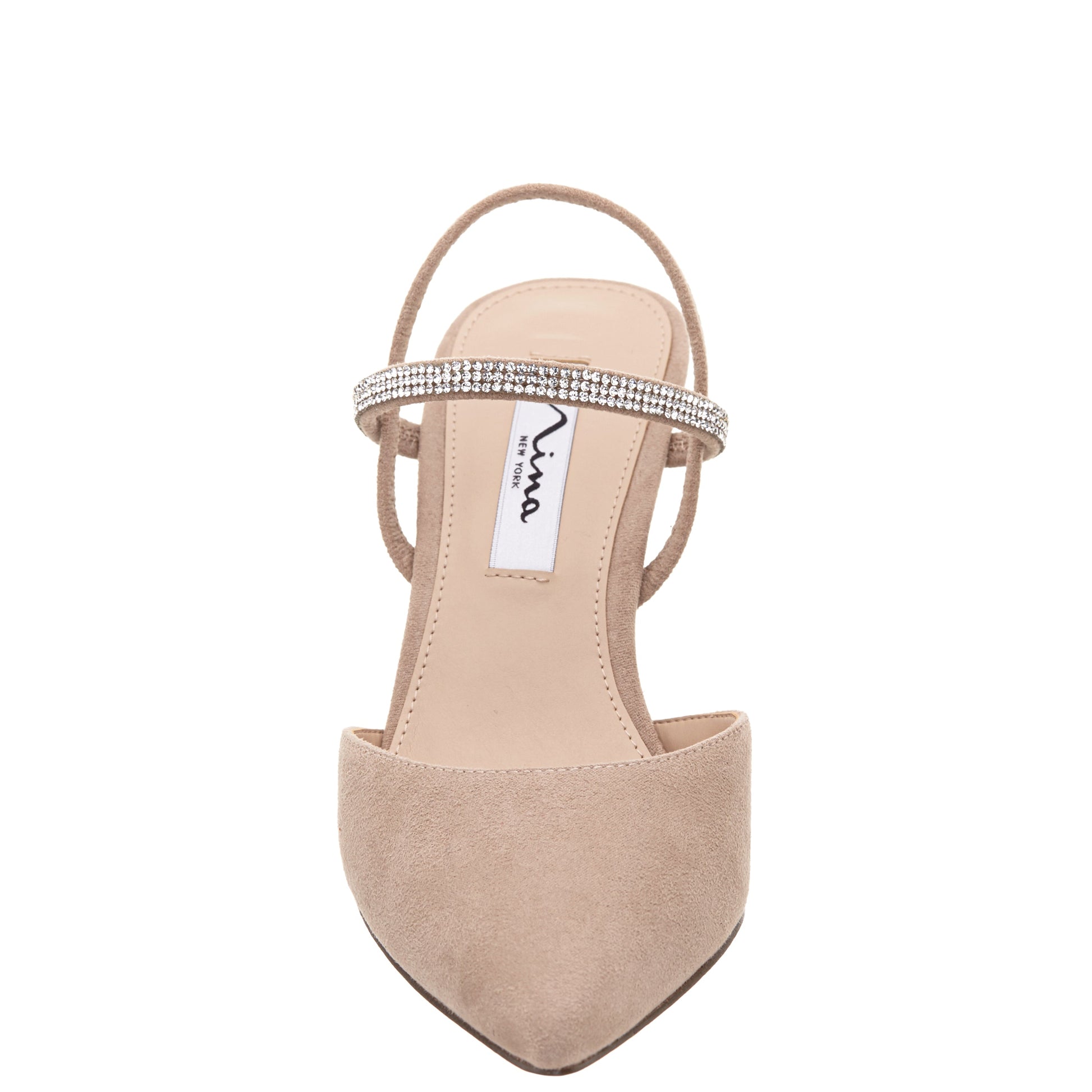 Nina Shoes Billie Tan Glam Suede Mid-heel Pumps
