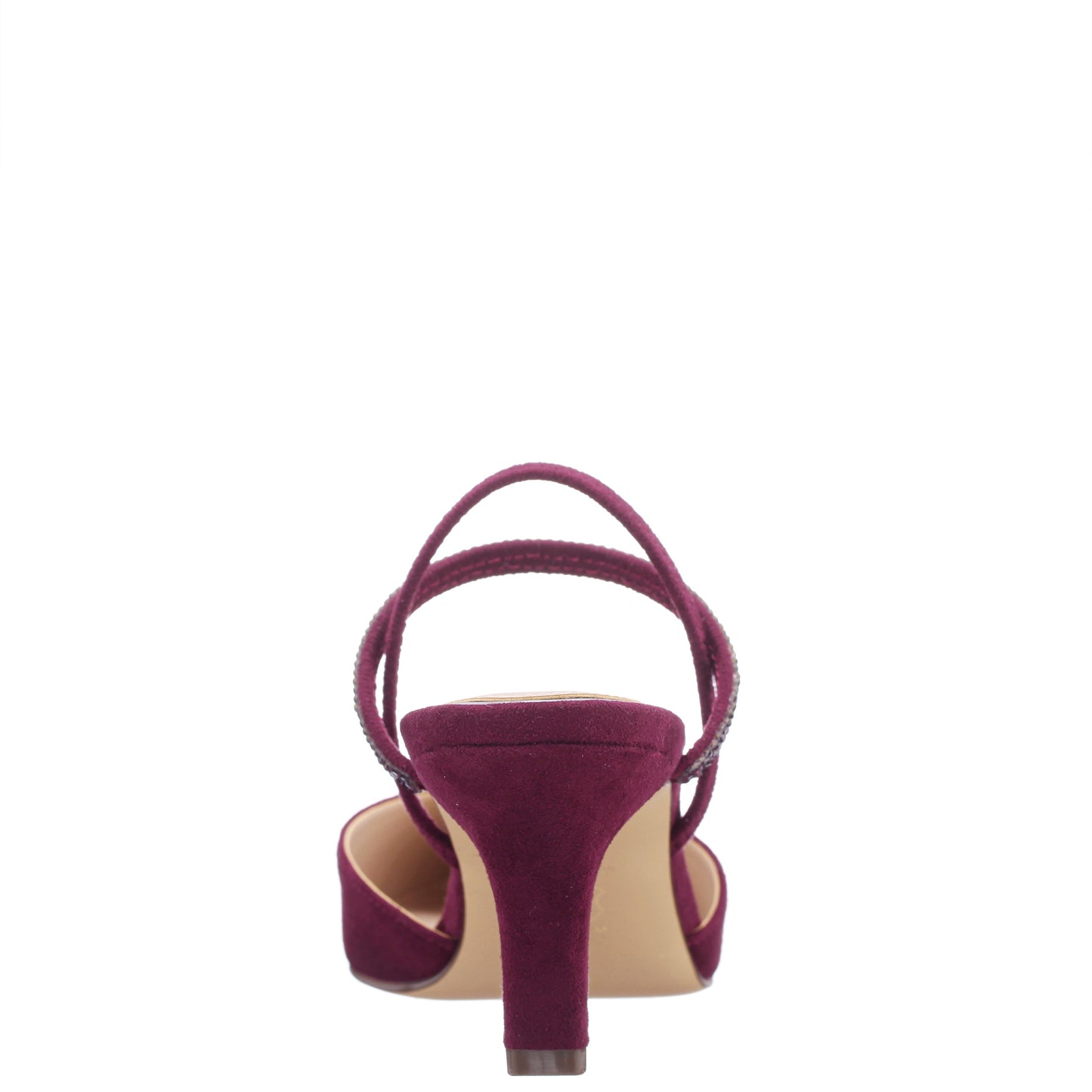 Nina Shoes Billie Red Glam Suede Mid-Heel Pumps