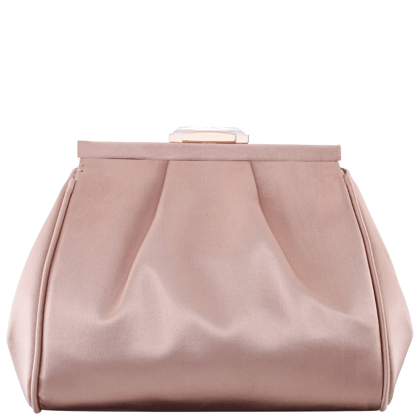 Nina Shoes Blayz Brown Satin Frame Clutch