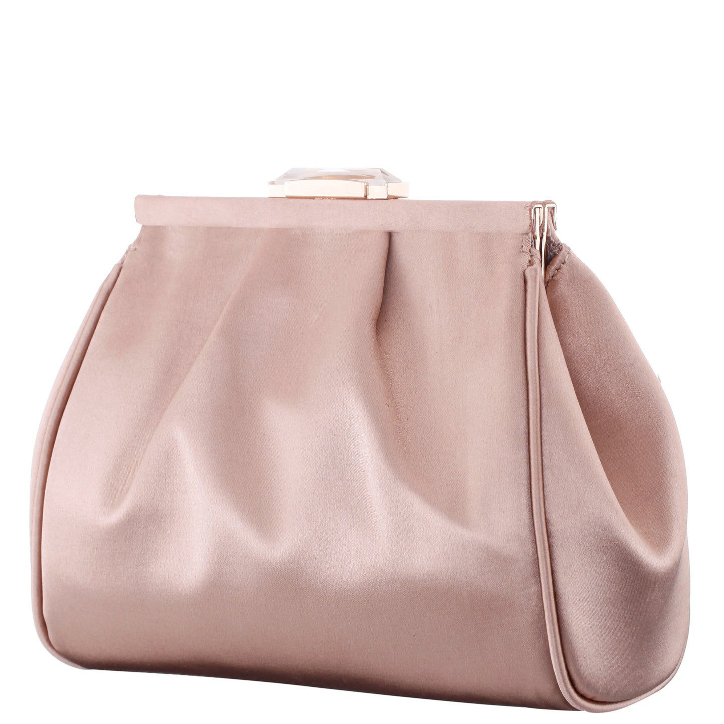 Nina Shoes Blayz Brown Satin Frame Clutch