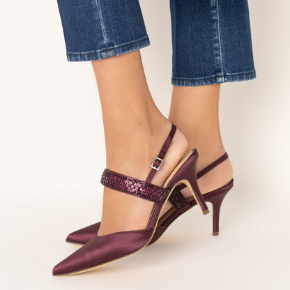 Nina Shoes Trista Red Mid-Heel Pumps hi
