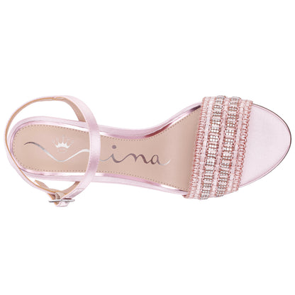 Nina Shoes Herma Pink Sandal Mid-Heel