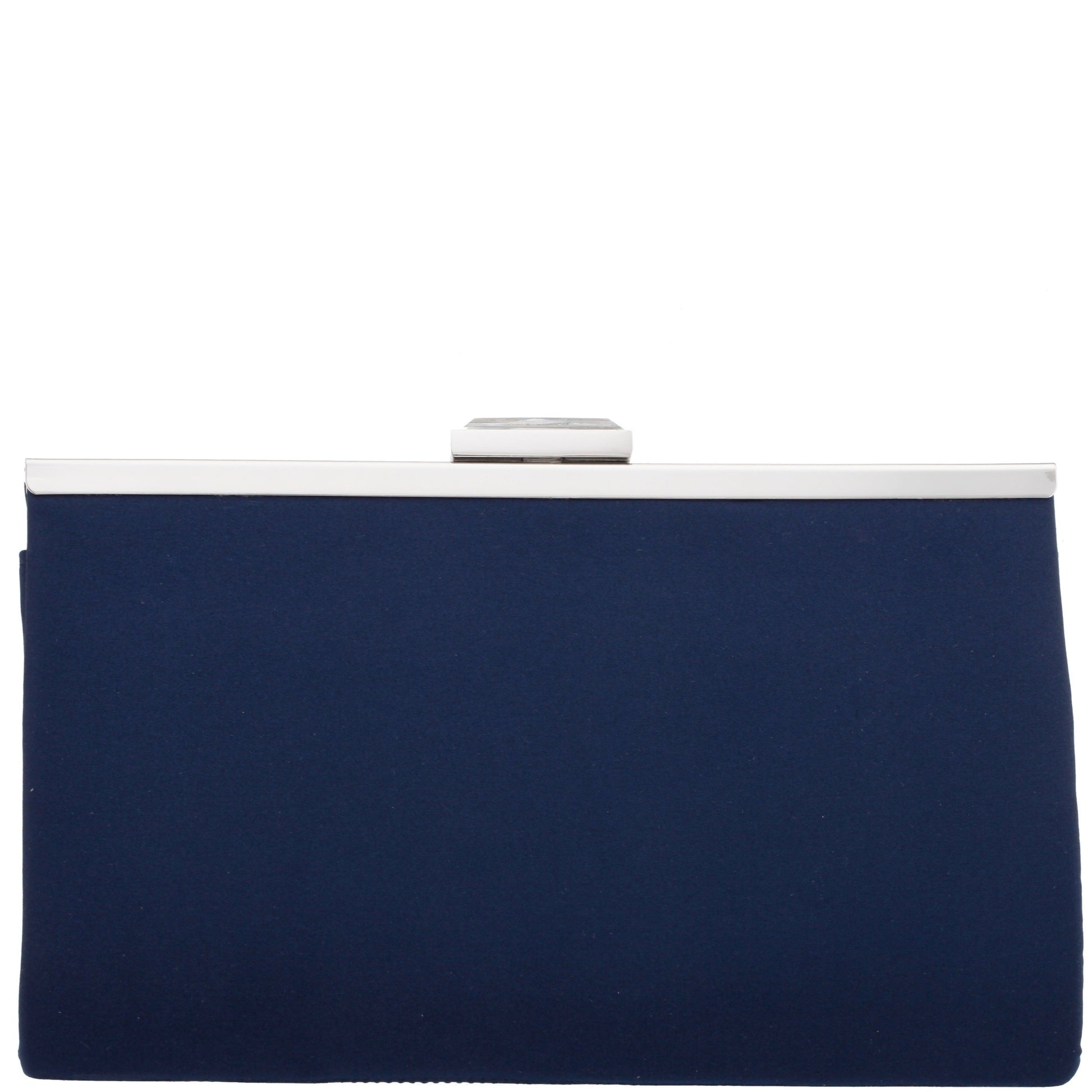 Nina Shoes Ophelia Blue Pleated Satin Frame Clutch