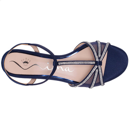 Nina Shoes Goldie Blue Sandal Low-Heel