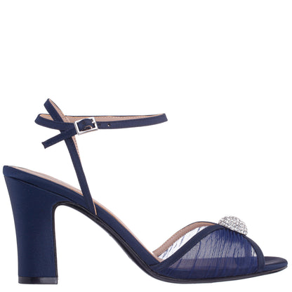 Nina Shoes Allyce Blue Block-Heel Sandals