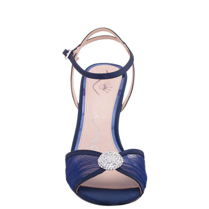 Nina Shoes Allyce Blue Block-Heel Sandals