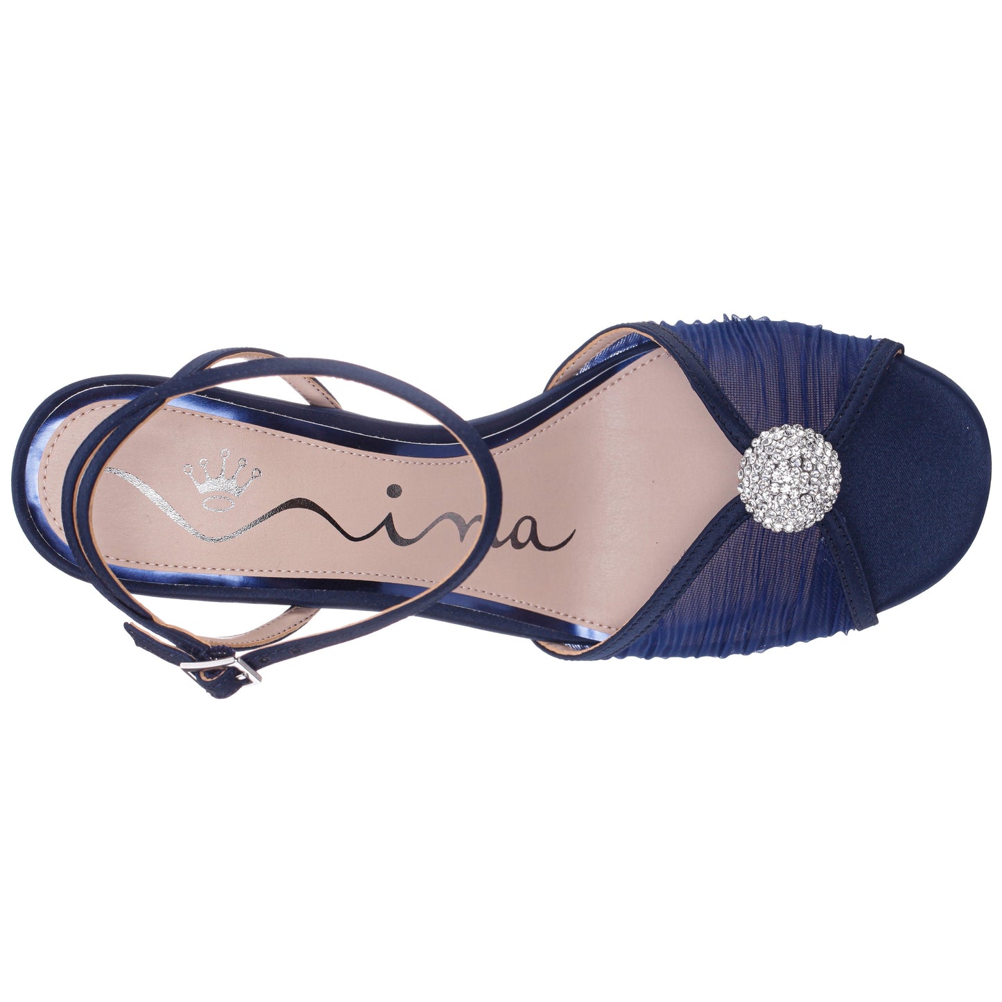 Nina Shoes Allyce Blue Block-Heel Sandals