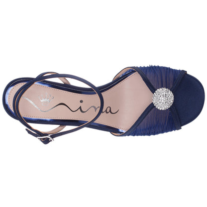 Nina Shoes Allyce Blue Block-Heel Sandals