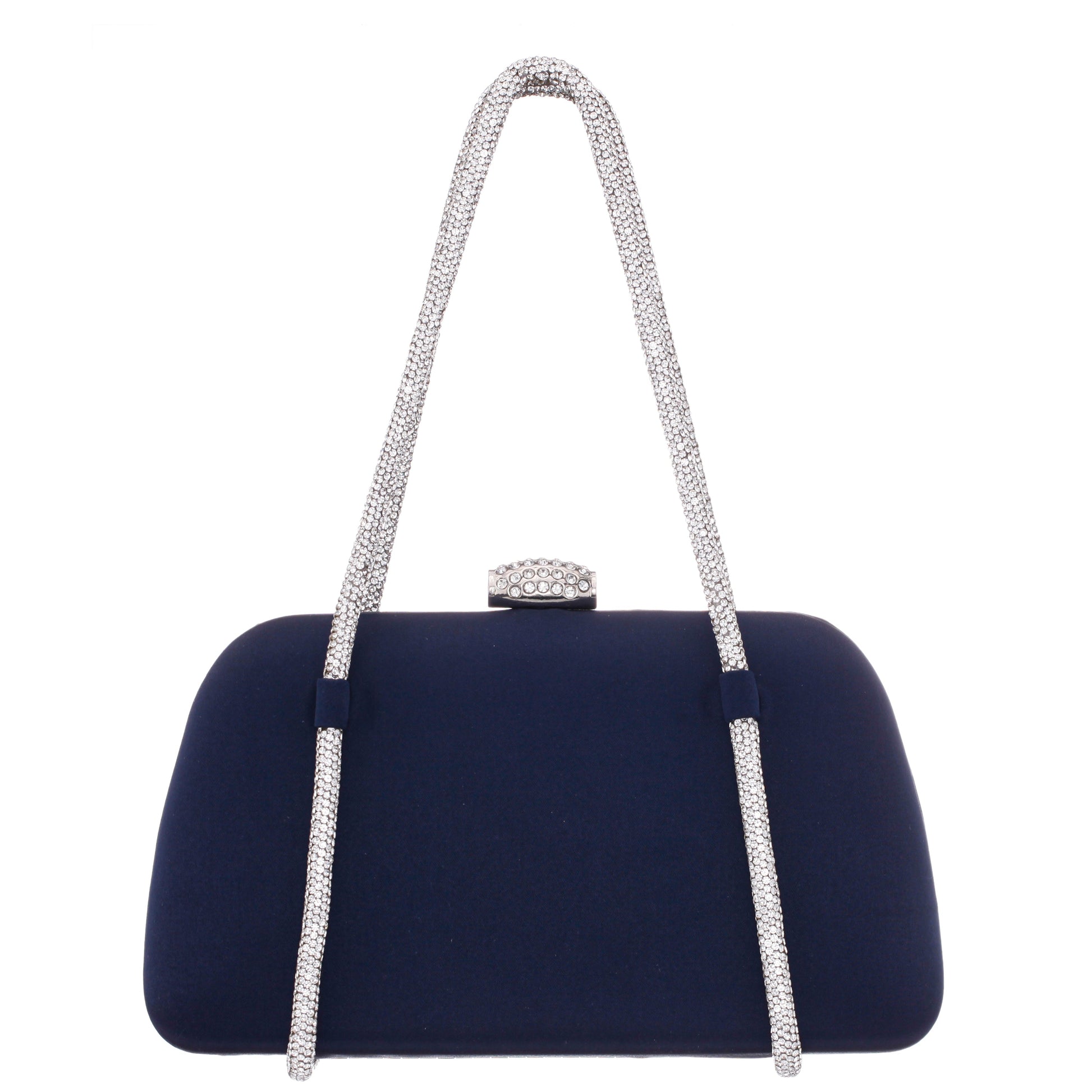 Nina Shoes Camara Blue Satin/Glass Crystal Minaudiere