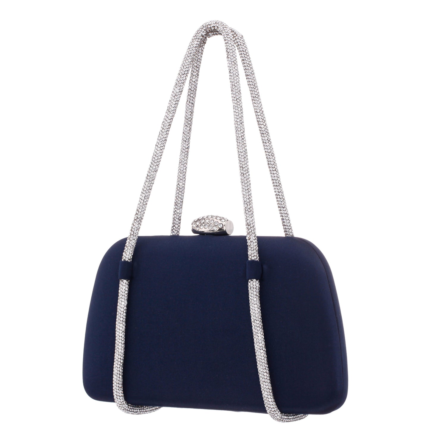 Nina Shoes Camara Blue Satin/Glass Crystal Minaudiere