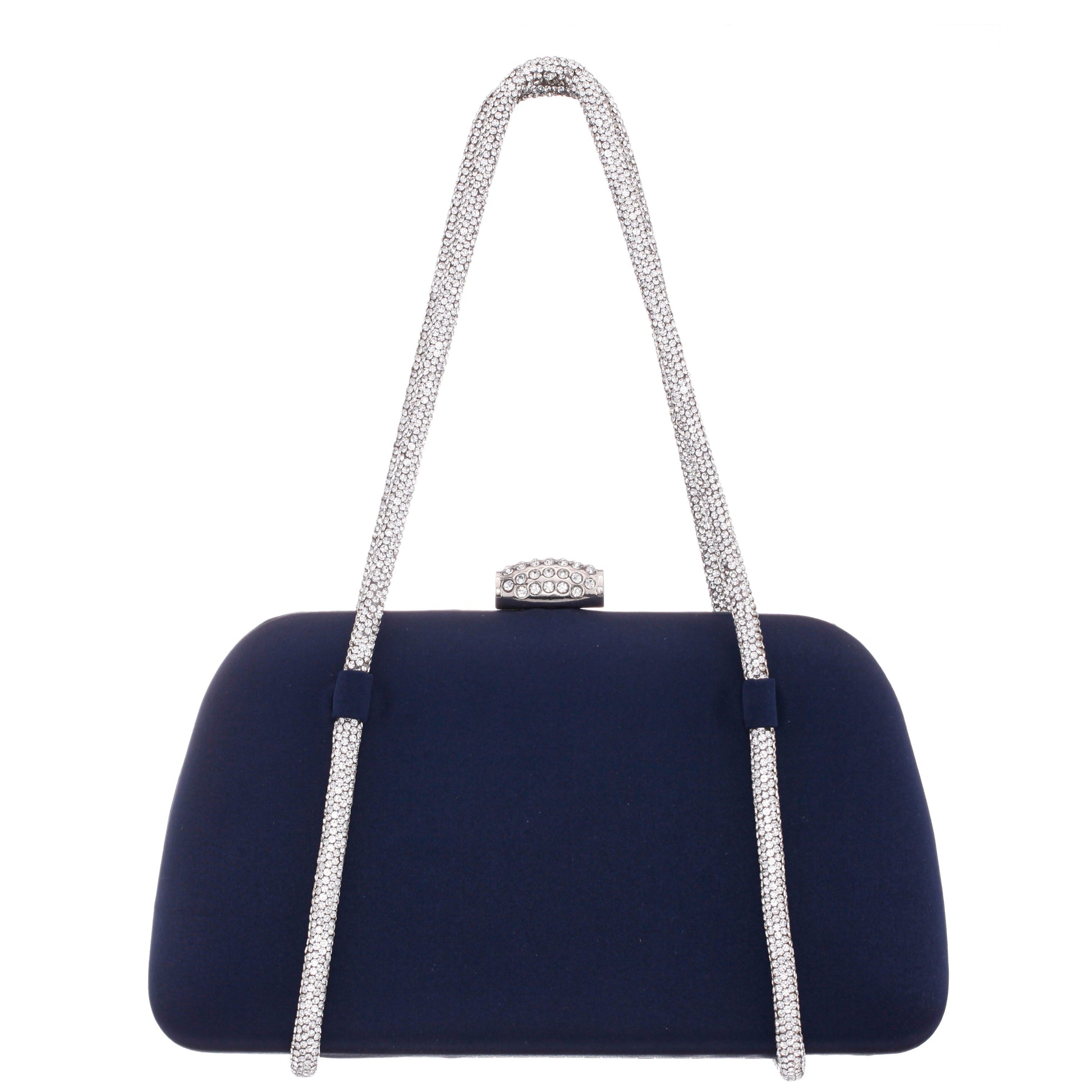 Nina Shoes Camara Blue Satin/Glass Crystal Minaudiere