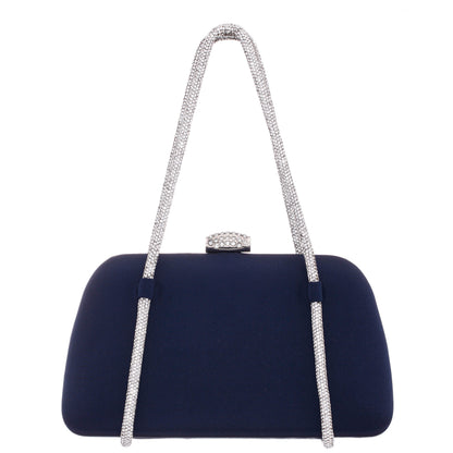 Nina Shoes Camara Blue Satin/Glass Crystal Minaudiere