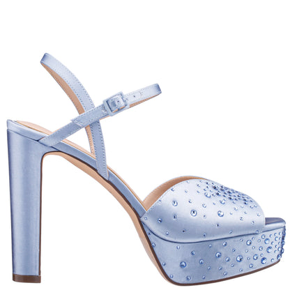 Nina Shoes Addison Blue Sandal Stiletto-Heel Platform