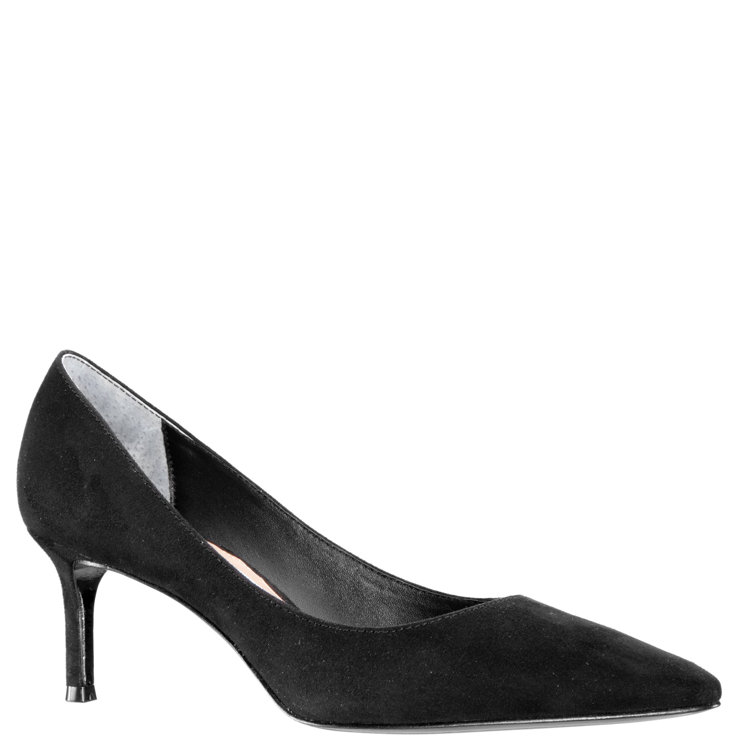 Nina Shoes Nina60 True Black Suedette Mid-Heel Classic Pump