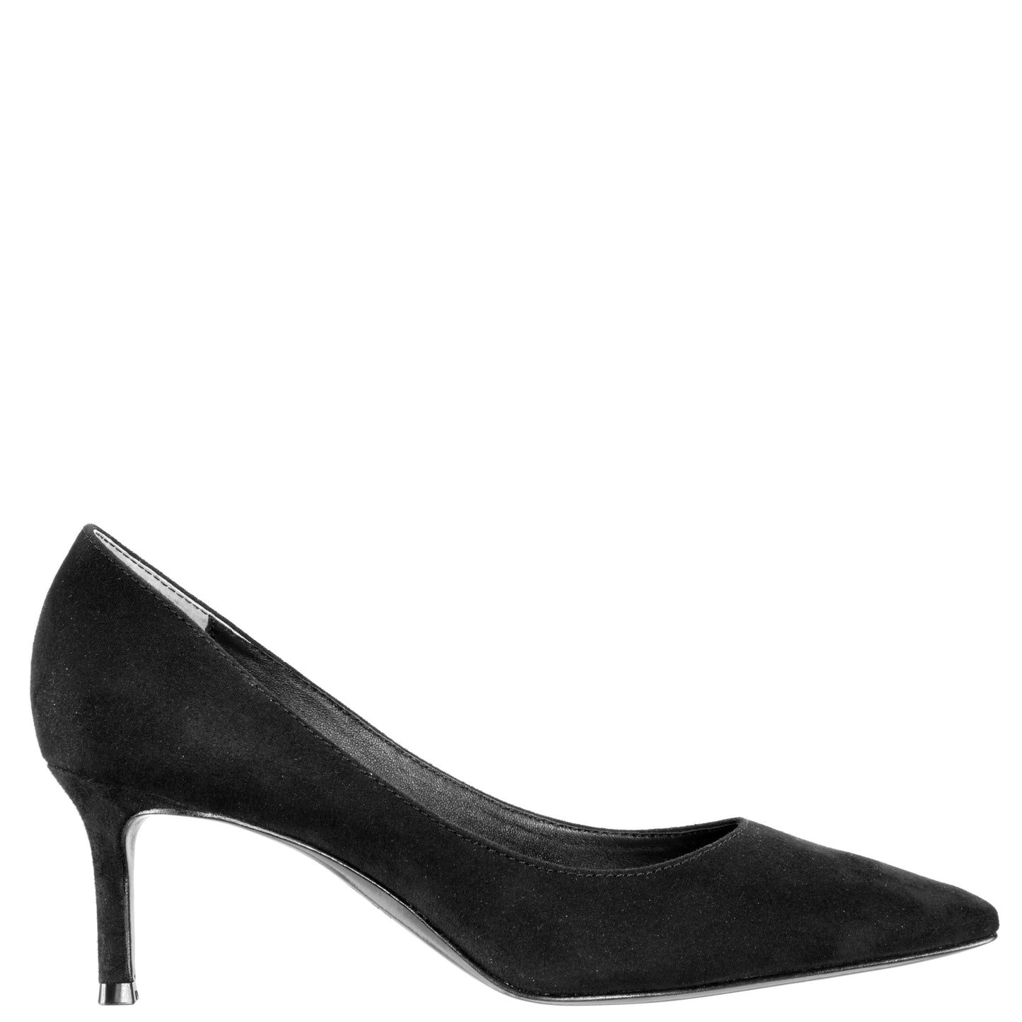 Nina Shoes Nina60 True Black Suedette Mid-Heel Classic Pump