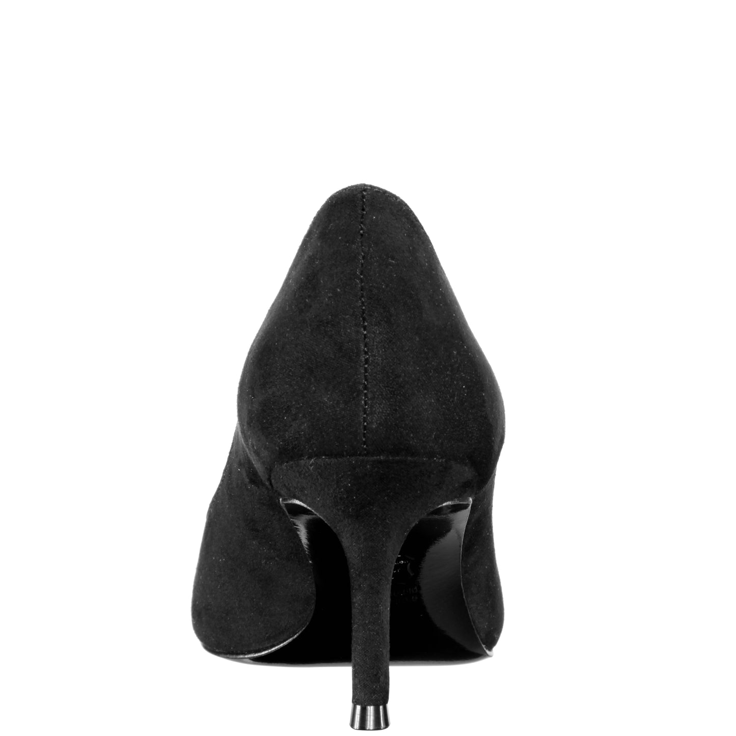 Nina Shoes Nina60 True Black Suedette Mid-Heel Classic Pump
