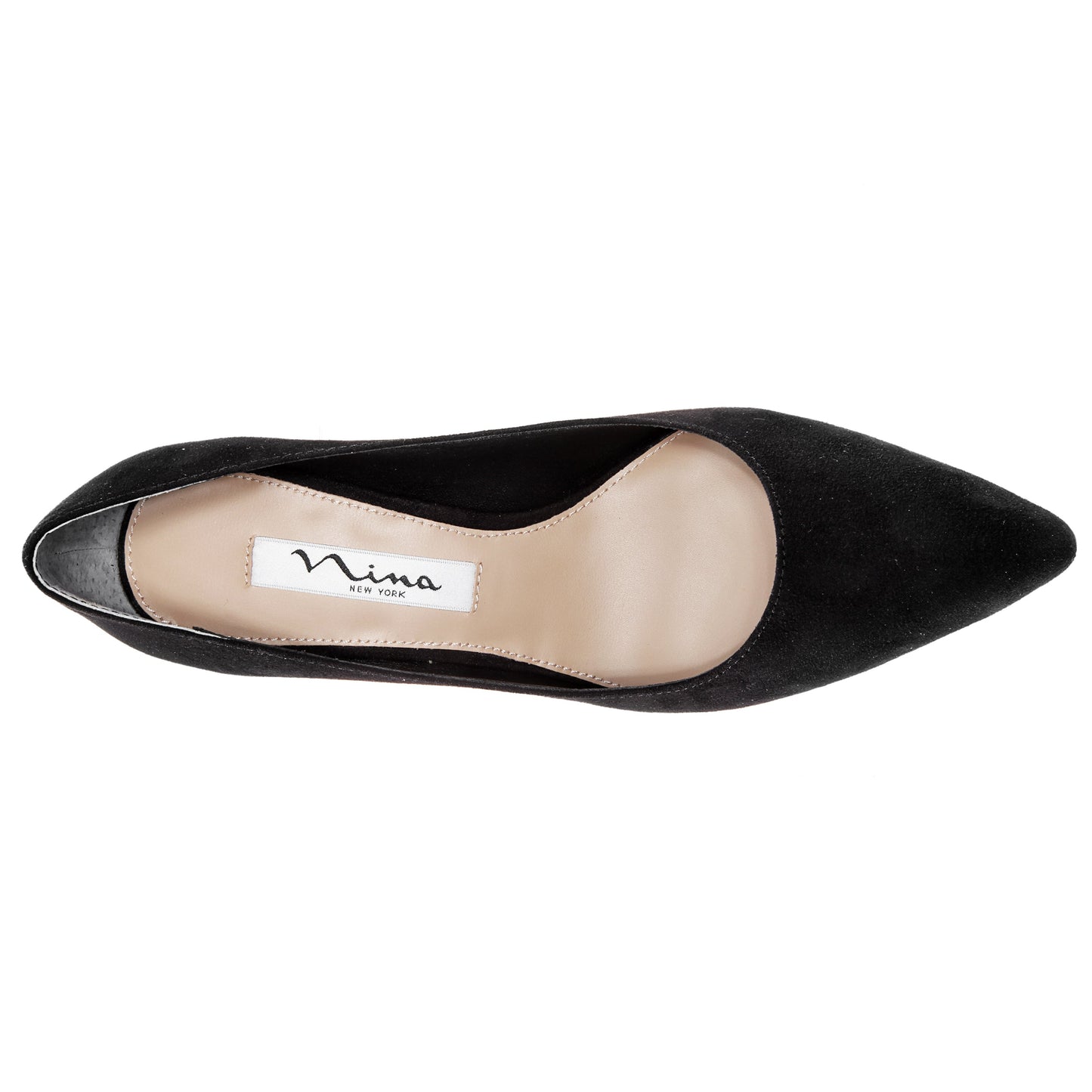 Nina Shoes Nina60 True Black Suedette Mid-Heel Classic Pump