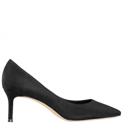 Nina Shoes Nina60 Black Mid-Heel Classic Pump