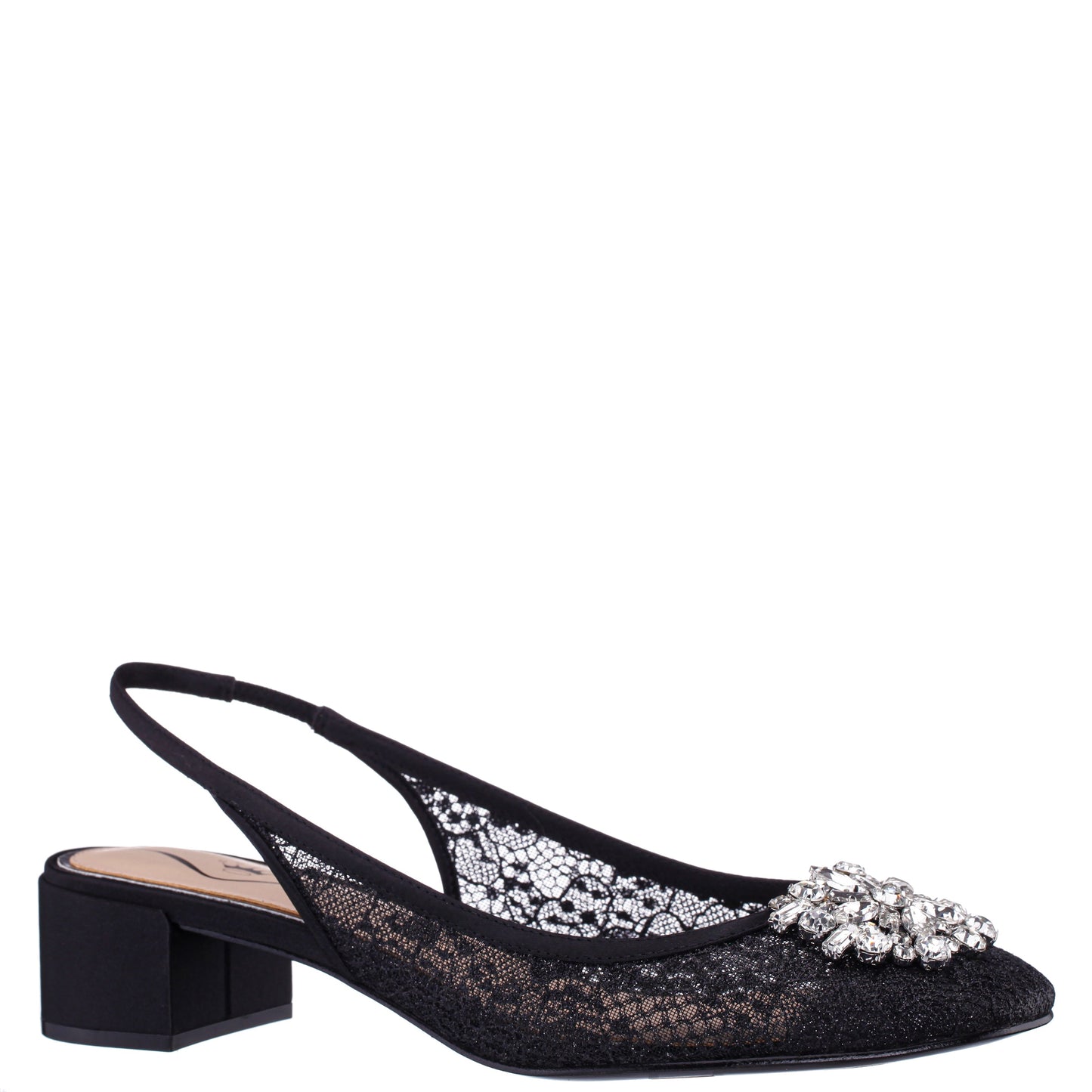 Nina Shoes Klara Black Sling Back Low-Heel Flats
