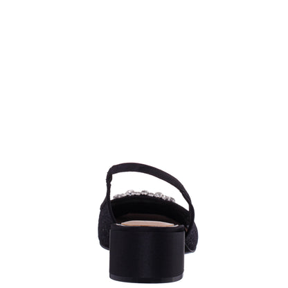 Nina Shoes Klara Black Sling Back Low-Heel Flats