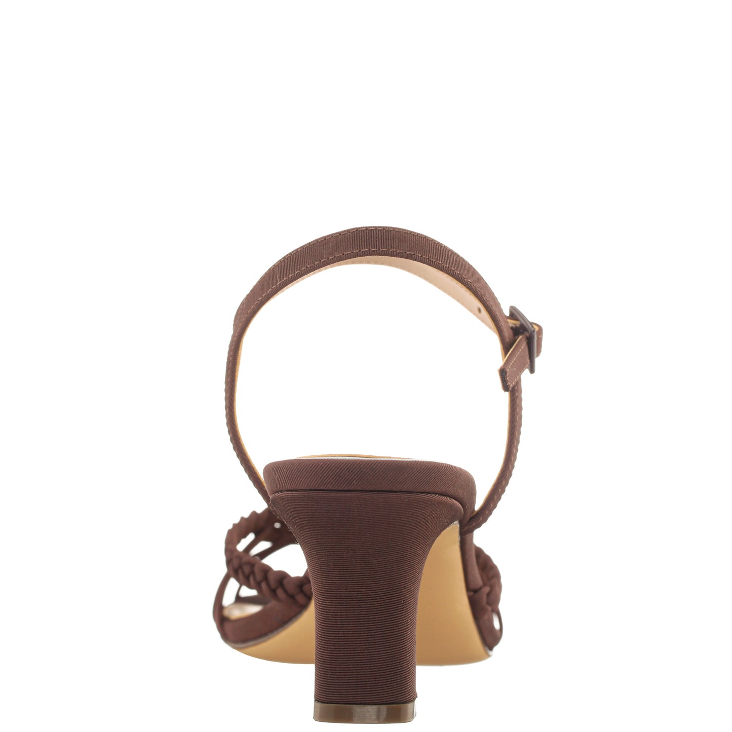 Nina Shoes Babe Brown Faille Low-Heel Sandal