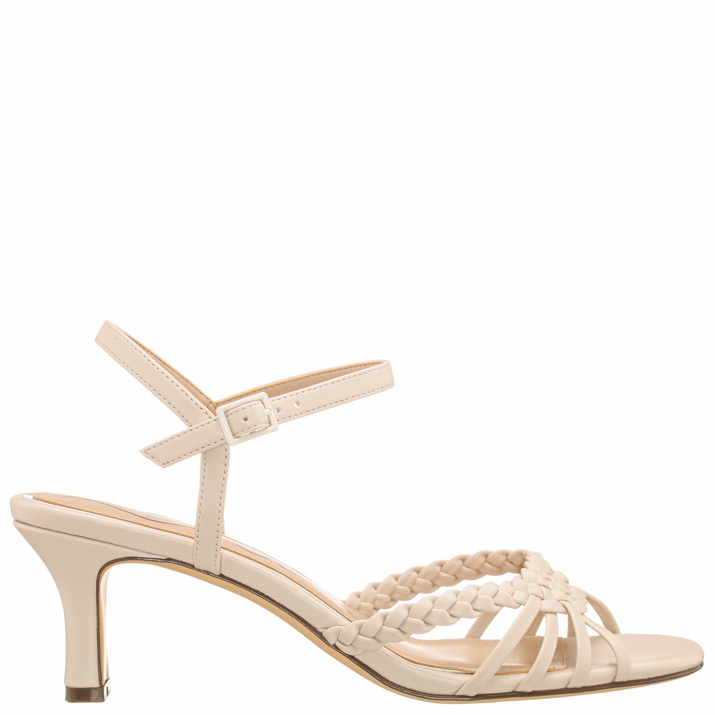 Nina Shoes Babe Beige Leatherette Low-Heel Sandal