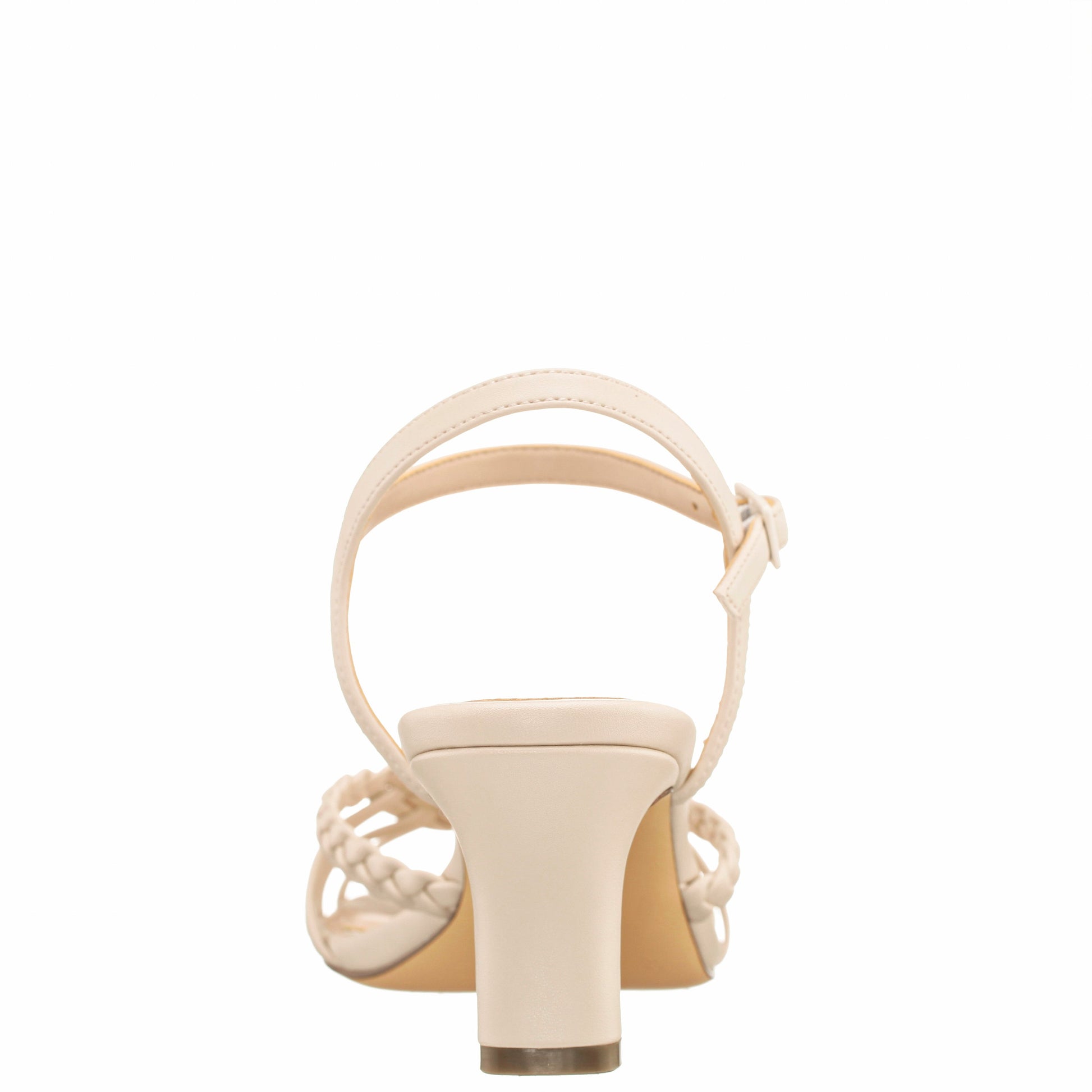 Nina Shoes Babe Beige Leatherette Low-Heel Sandal