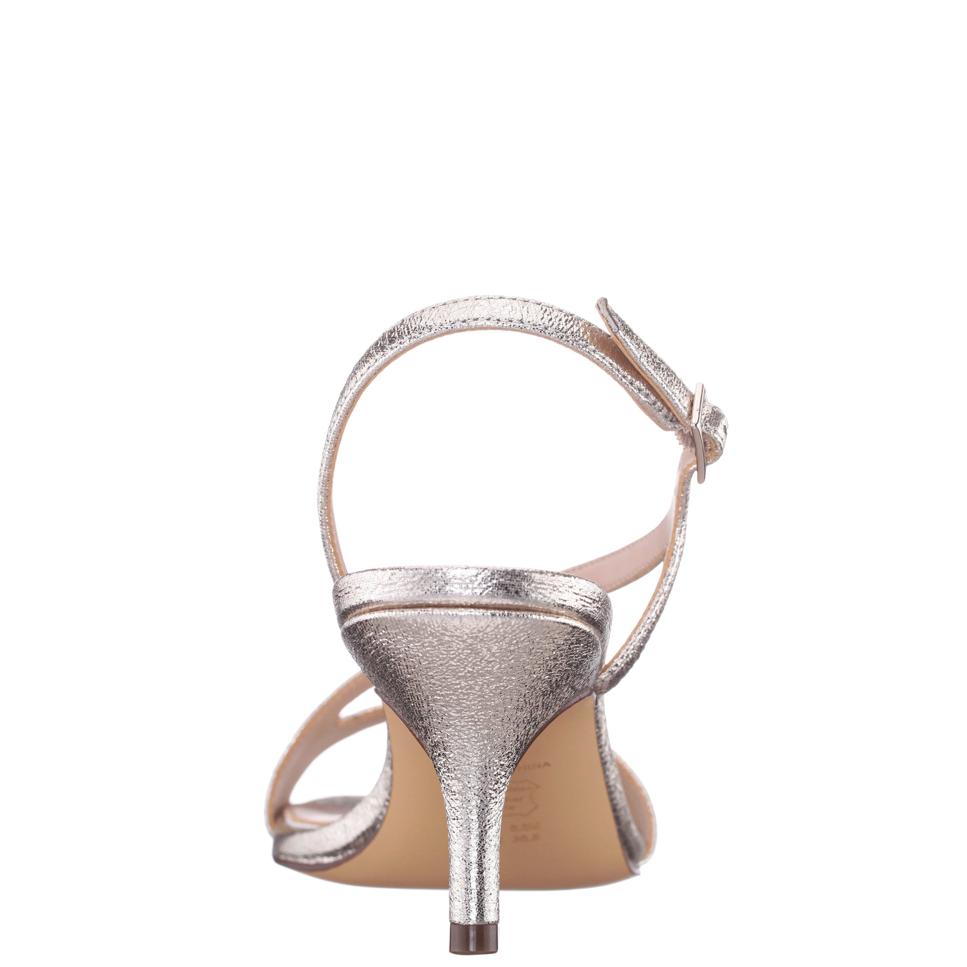 Nina Shoes Bubbles Gold Textured Metallic Mid-Heel Sandal