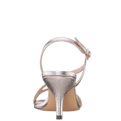 Nina Shoes Bubbles Gold Textured Metallic Mid-Heel Sandal