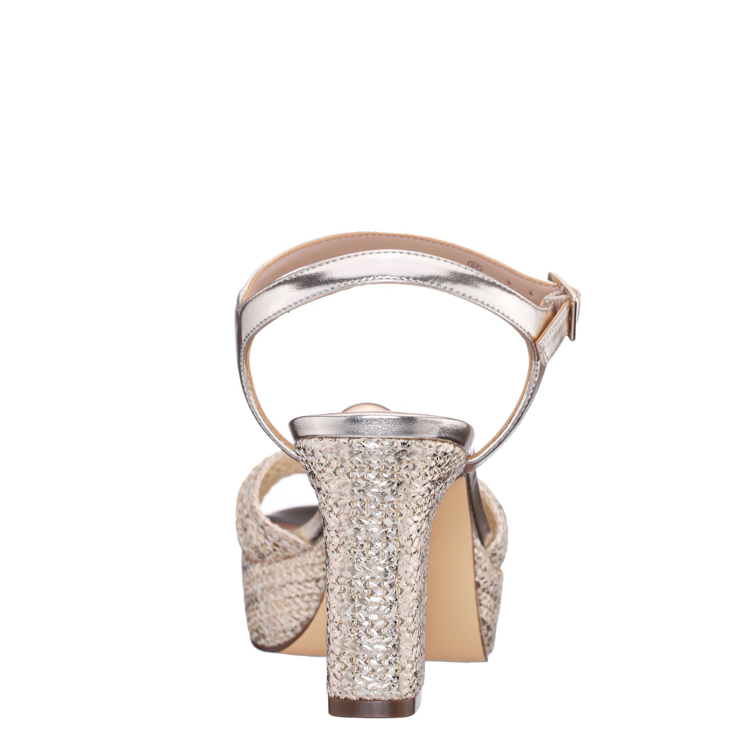 Nina Shoes Fancey Gold Sandal Mid-Heel Platform
