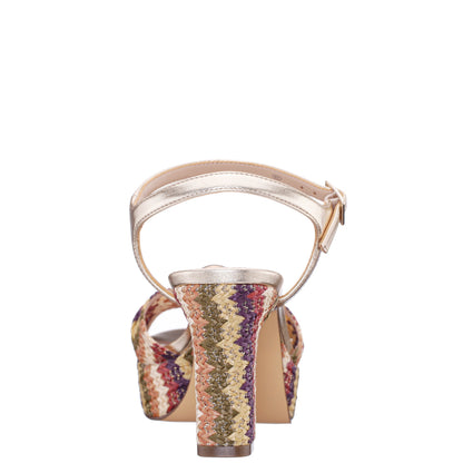 Nina Shoes Fancey Rainbow Sandal Mid-Heel Platform