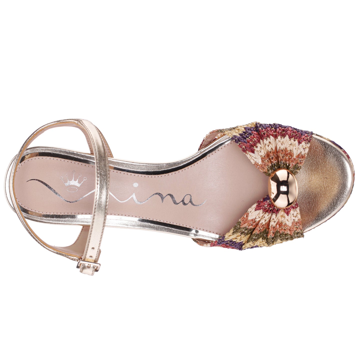 Nina Shoes Fancey Rainbow Sandal Mid-Heel Platform