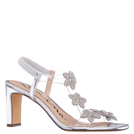 Nina Shoes Annmari Silver Sandal High-Heel