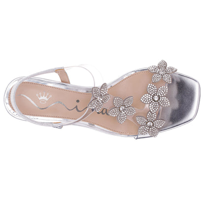 Nina Shoes Annmari Silver Sandal High-Heel