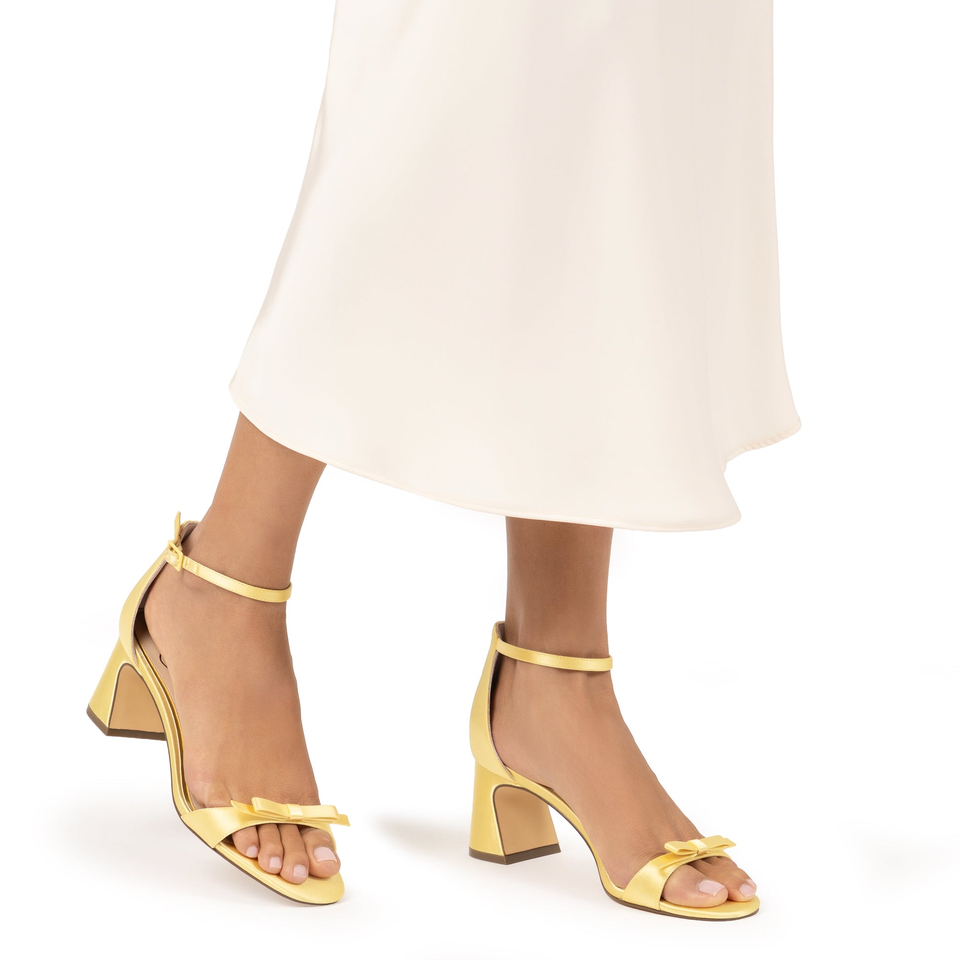 Nina Shoes Bia Yellow Sandal Mid-Heel