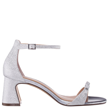 Nina Shoes Bia Silver Sandal Mid-Heel