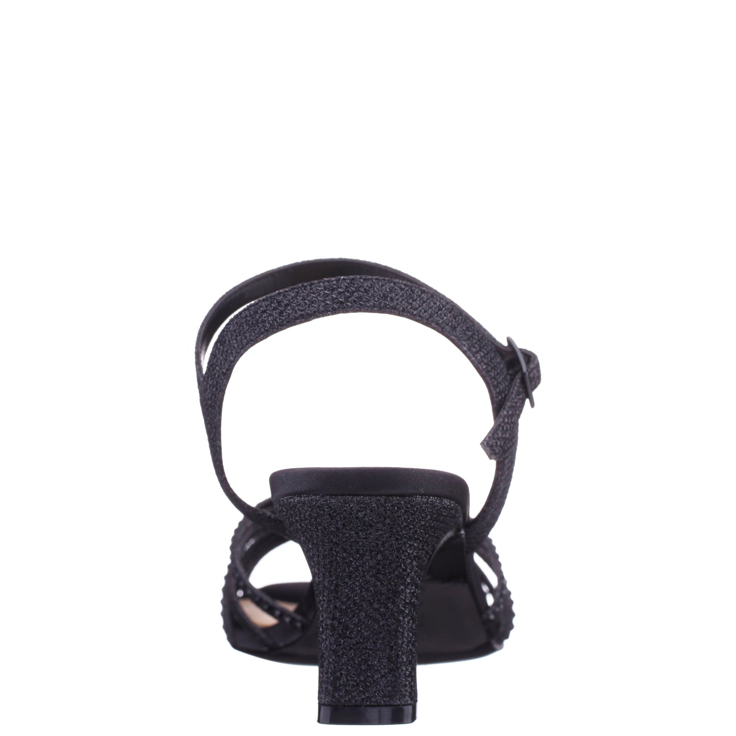 Nina Shoes Bryna Black Ankle Strap Mid-Heel Sandals