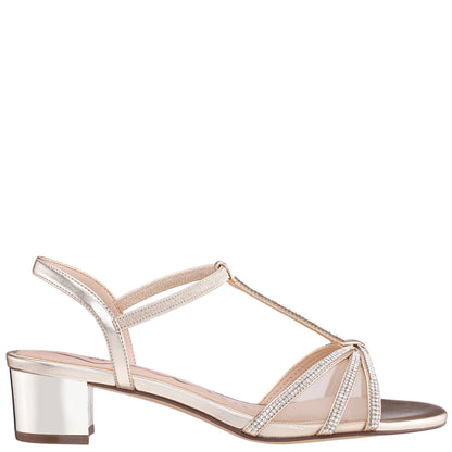Nina Shoes Goldie Gold Sandal Low-Heel