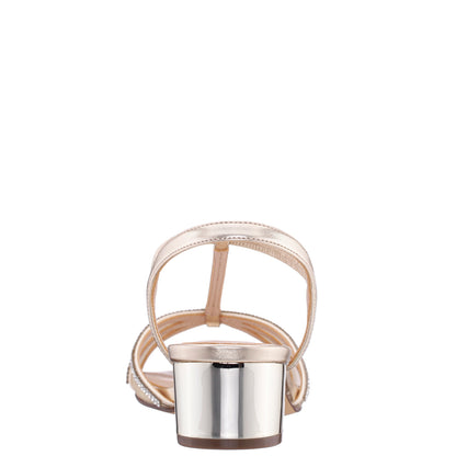 Nina Shoes Goldie Gold Sandal Low-Heel