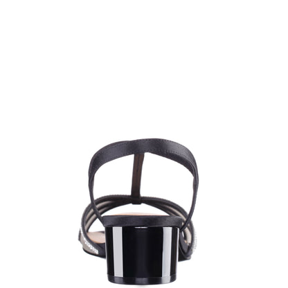Nina Shoes Goldie Black Sandal Low-Heel
