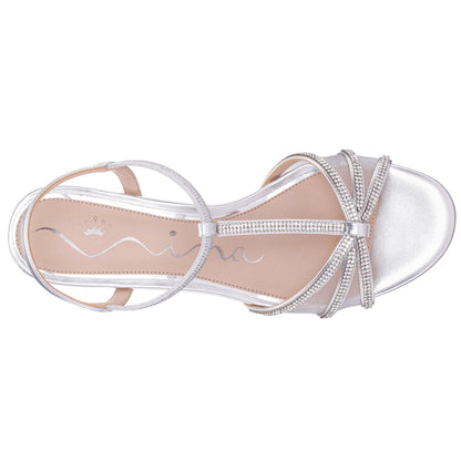 Nina Shoes Goldie Silver Sandal Low-Heel