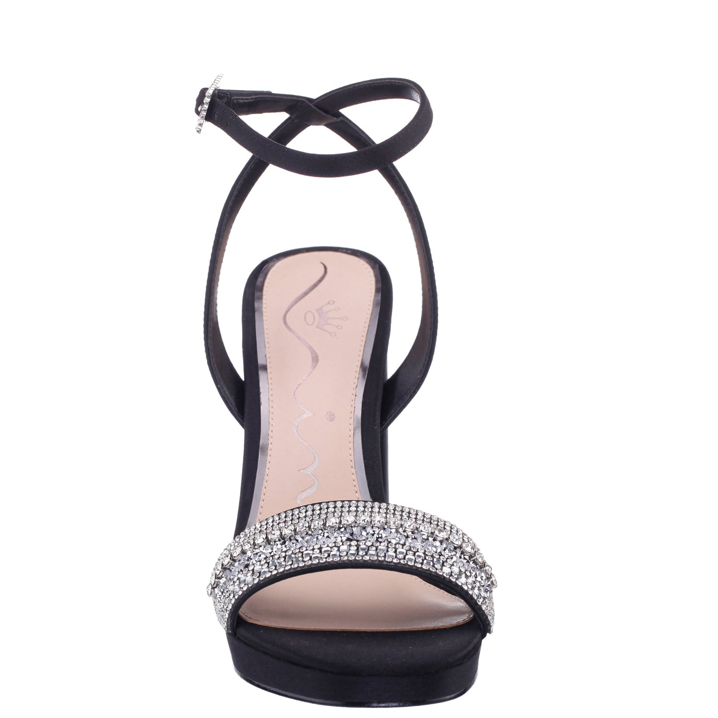 Nina Shoes Sofina Black Block-Heel Platform Sandals