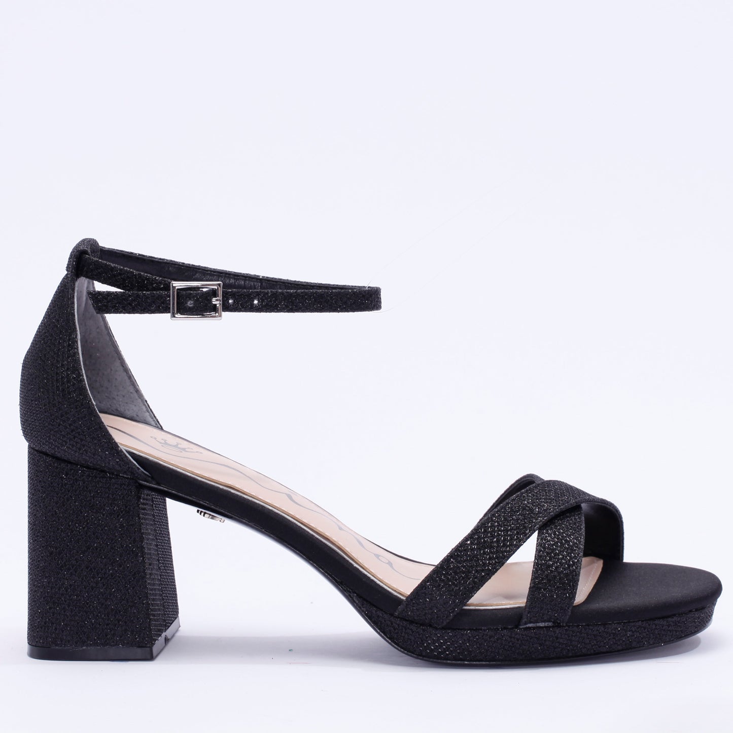Nina Shoes Berneta Black Block-Heel Platform Sandals