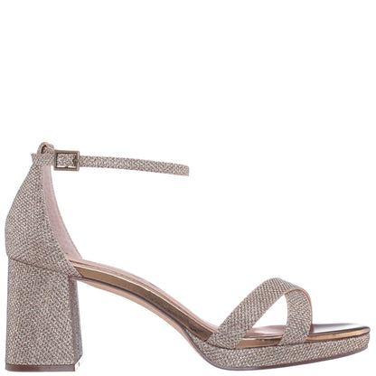 Nina Shoes Berneta Yellow Block-Heel Platform Sandals