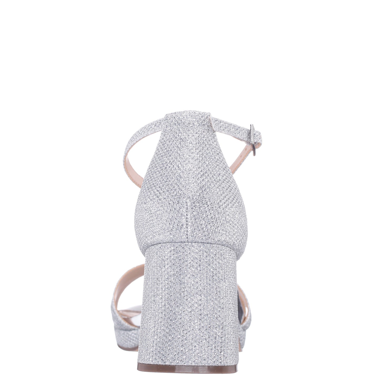 Nina Shoes Berneta Silver Block-Heel Platform Sandals