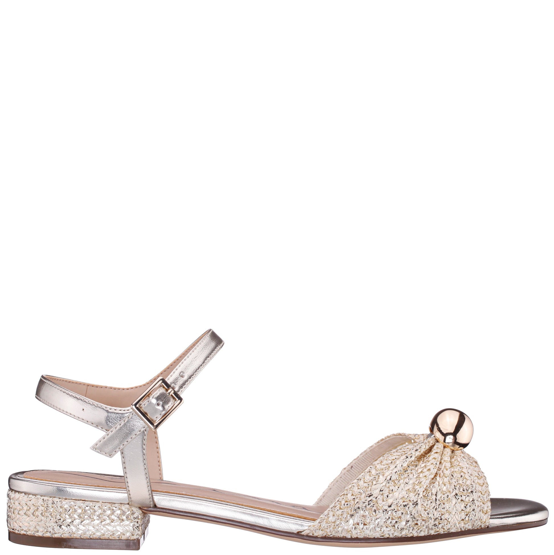 Nina Shoes Slater Gold Metallic Flat Sandal Flat-Shoe