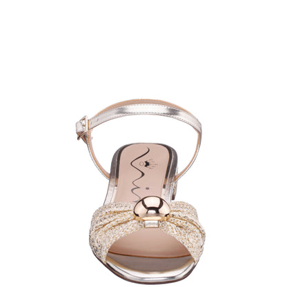 Nina Shoes Slater Gold Metallic Flat Sandal Flat-Shoe